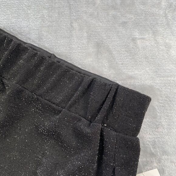Liz Claiborne Pants Womens 2X Black Metallic Shimmer Cocktail Party Crepe - Picture 2 of 16